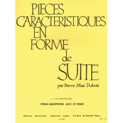 Dubois, Pierre Max - Pièces Caractéristiques En Forme De Suite Op.77