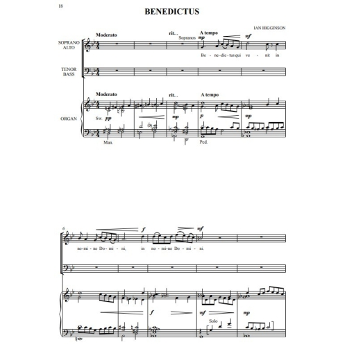 Higginson, Ian - Missa Brevis (SATB & Keyboard)