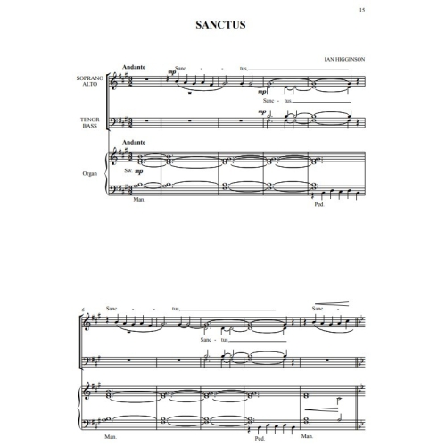 Higginson, Ian - Missa Brevis (SATB & Keyboard)