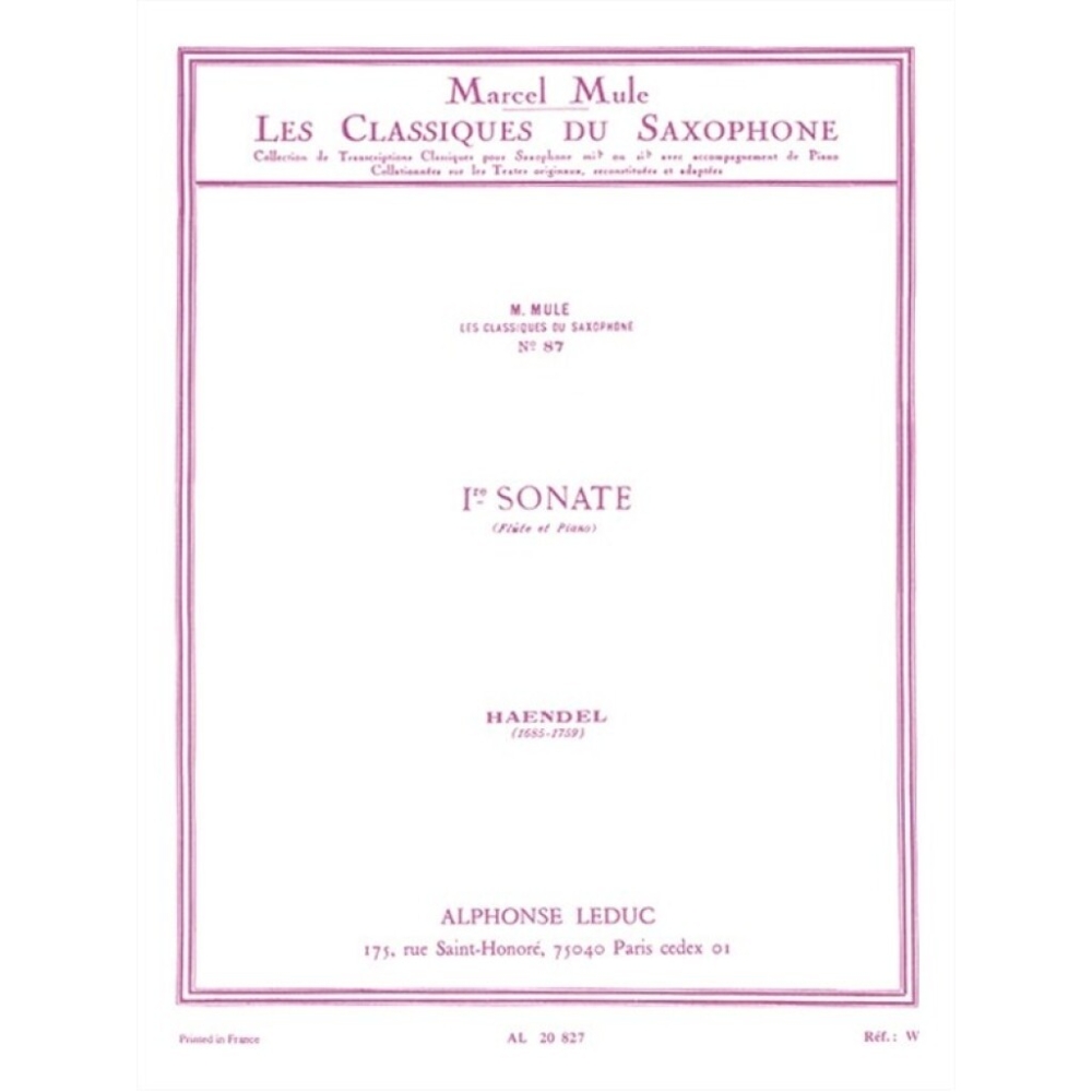 Händel, Georg Friedrich - Flute Sonata No.1