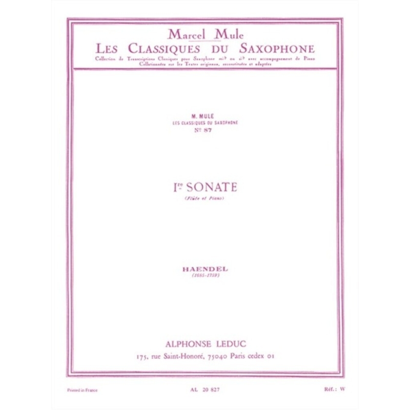 Händel, Georg Friedrich - Flute Sonata No.1