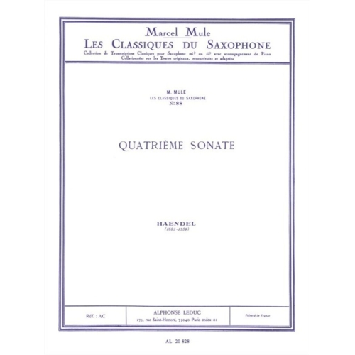 Handel - Sonata No. 4  for Flute Op. 1, No. 7