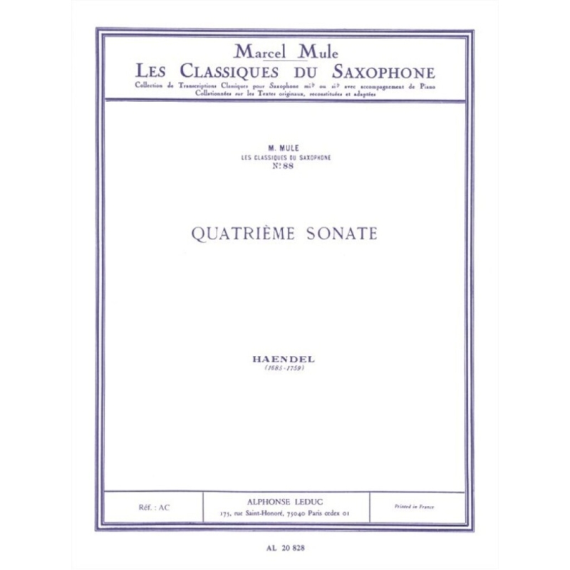 Händel, Georg Friedrich - Flute Sonata No.4
