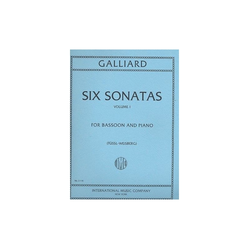 Galliard, Johann Ernst - Six Sonatas Volume 1 for Bassoon and Piano