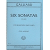 Galliard, Johann Ernst - Six Sonatas Volume 1 for Bassoon and Piano