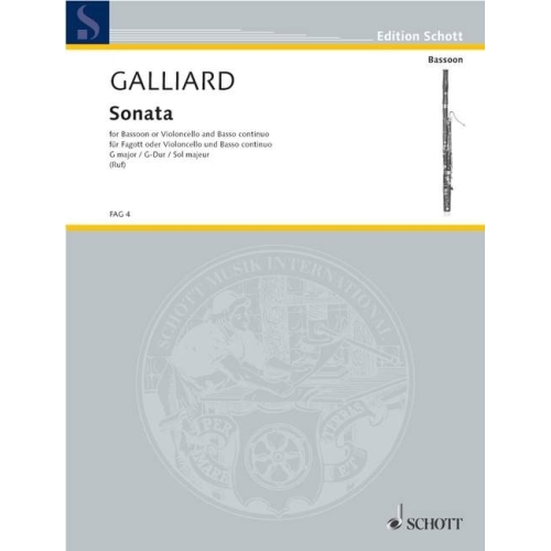 Galliard Sonata in G major for Bassoon