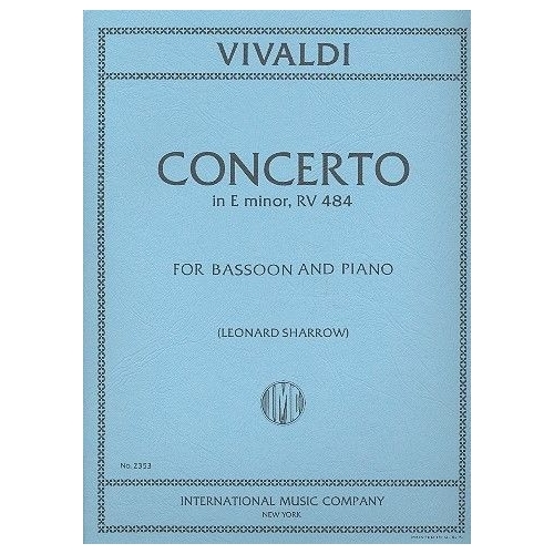 Vivaldi, Antonio - Concerto in E minor RV 484 for Bassoon and Piano