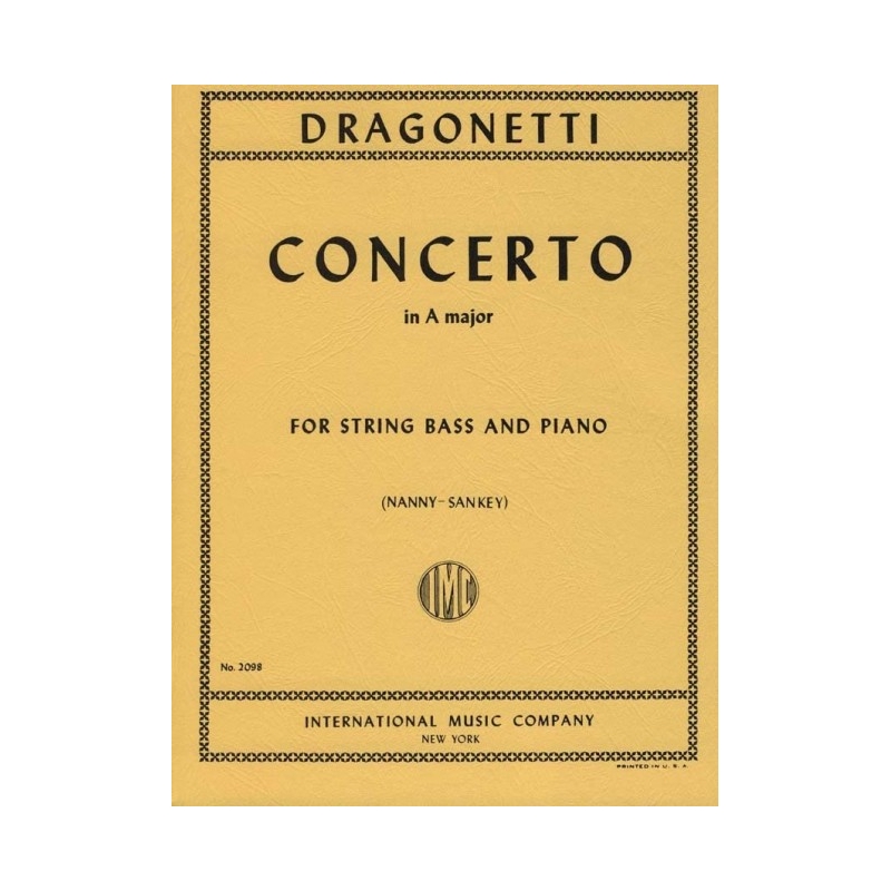 Dragonetti, Domenico - Concerto A major for Double Bass and Piano