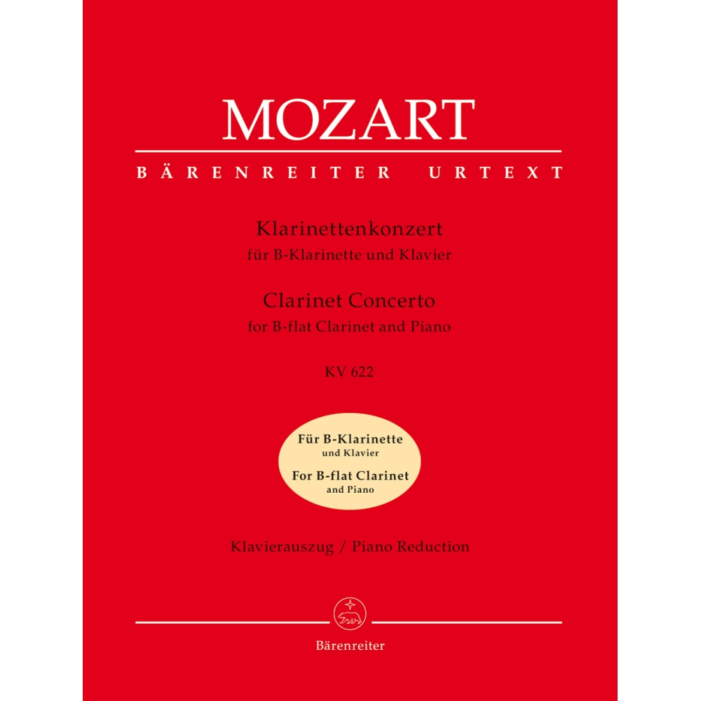 Mozart, W A - Concerto for Bb Clarinet K622