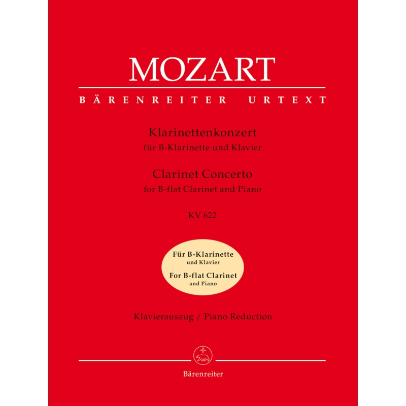 Mozart, W A - Concerto for Bb Clarinet K622