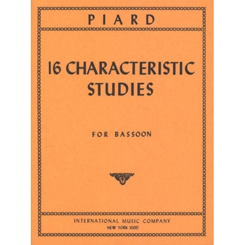 Piard, Marius - 16 Characteristic Studies for Bassoon