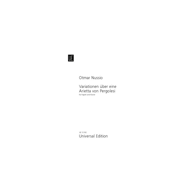 Nussio, Otmar - Variations on an Arietta by Pergolesi
