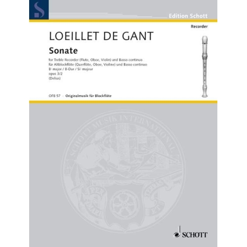 Loeillet de Gant, J B - Sonata in Bb major