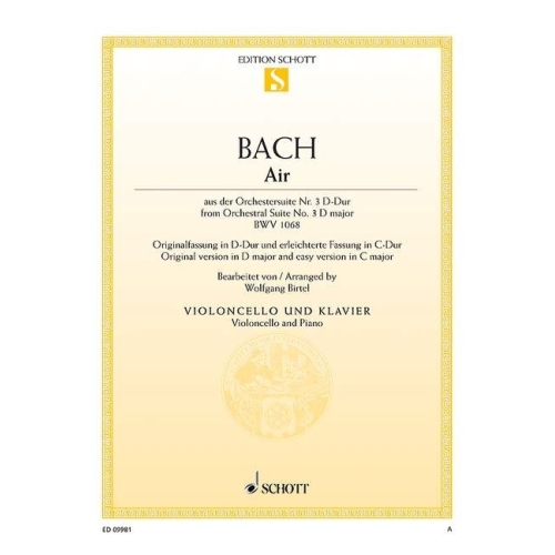 Bach, J S - Air in D major