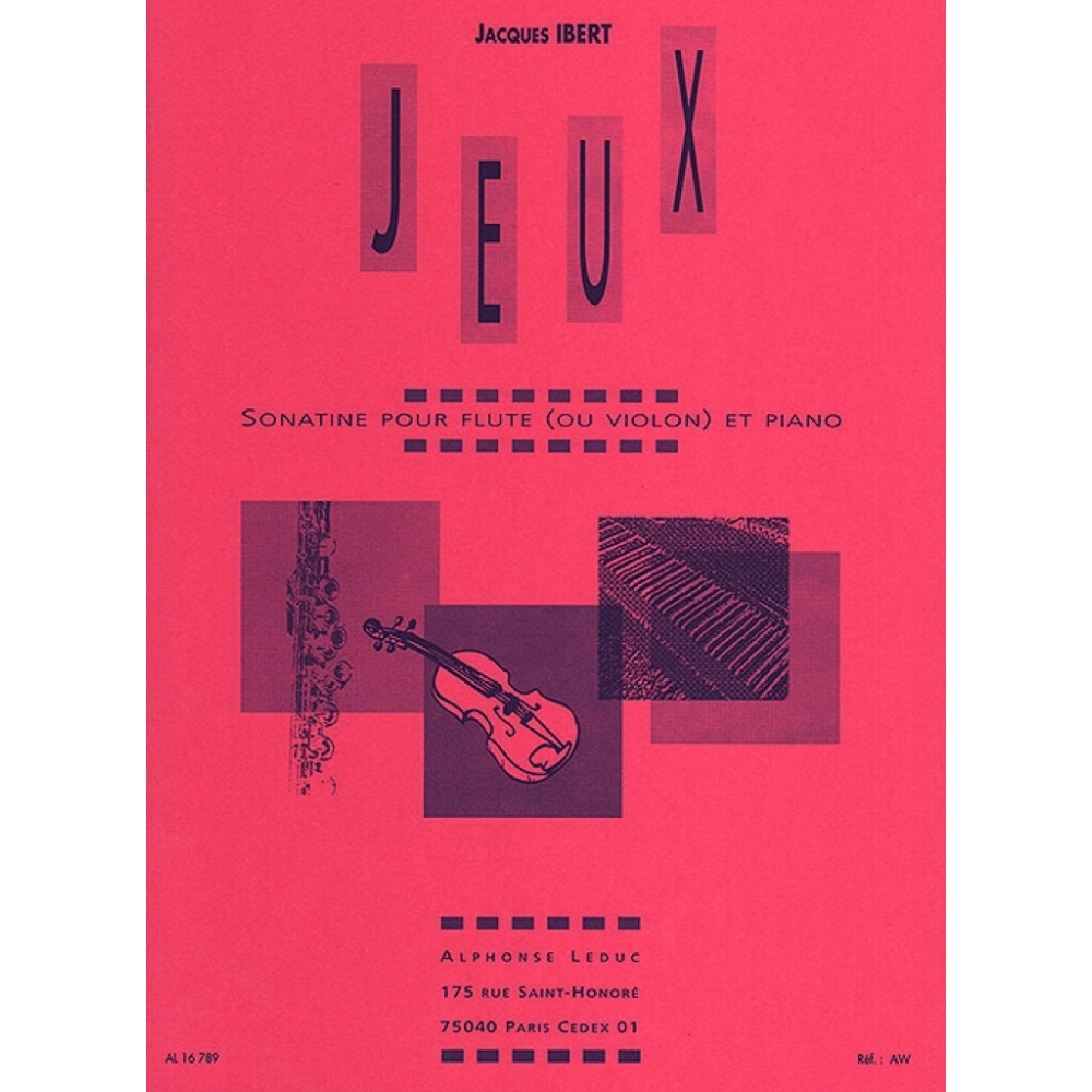 Ibert, Jacques - Jeux - Sonatine pour flûte (ou violon) et piano