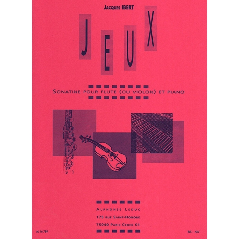 Ibert, Jacques - Jeux (Sonatine) for Flute / Violin & Piano