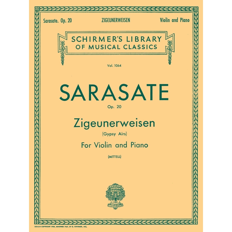 Sarasate, Pablo de - Zigeunerweisen (Gypsy Aires), Op. 20