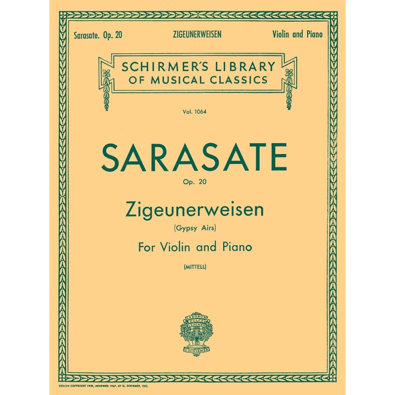 Sarasate, Pablo - Zigeunerweisen (Gypsy Aires), Op. 20