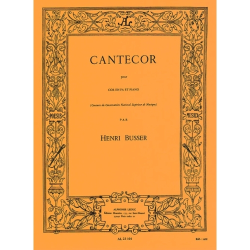 Busser, Henri - Cantecor for Horn in F and Piano