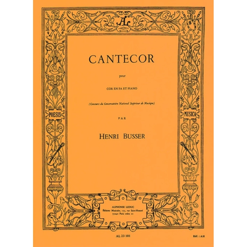 Büsser, Henri - Cantecor Cor En Fa Et Piano