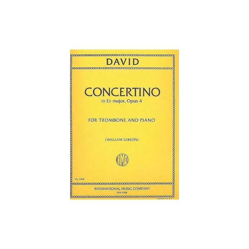 David, Ferdinand - Concertino in E flat major, Op. 4 for Trombone and Piano