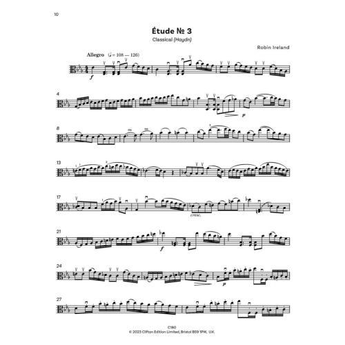 Ireland, Robin - Concert Etudes for Viola