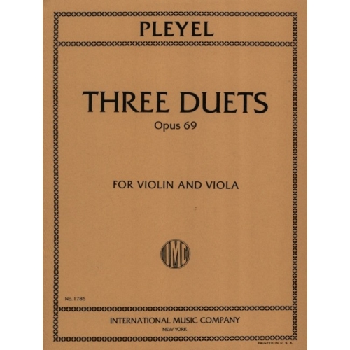 Pleyel, Ignaz Joseph - Three Duets op. 69 for Violin and Viola