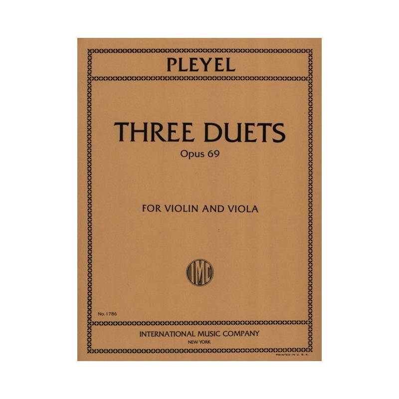 Pleyel, Ignaz Joseph - Three Duets op. 69 for Violin and Viola