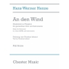 Henze, Hans Werner - An Den Wind (Full Score)