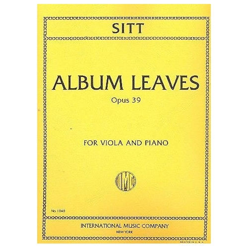 Sitt, Hans - Album Leaves...