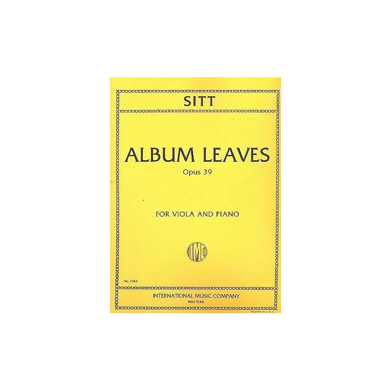 Sitt, Hans - Album Leaves op.39