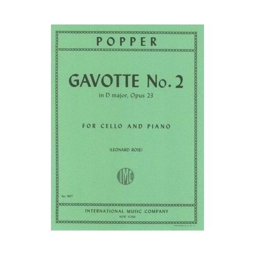 Popper, David - Gavotte No.2, Op.23 for Cello and Piano