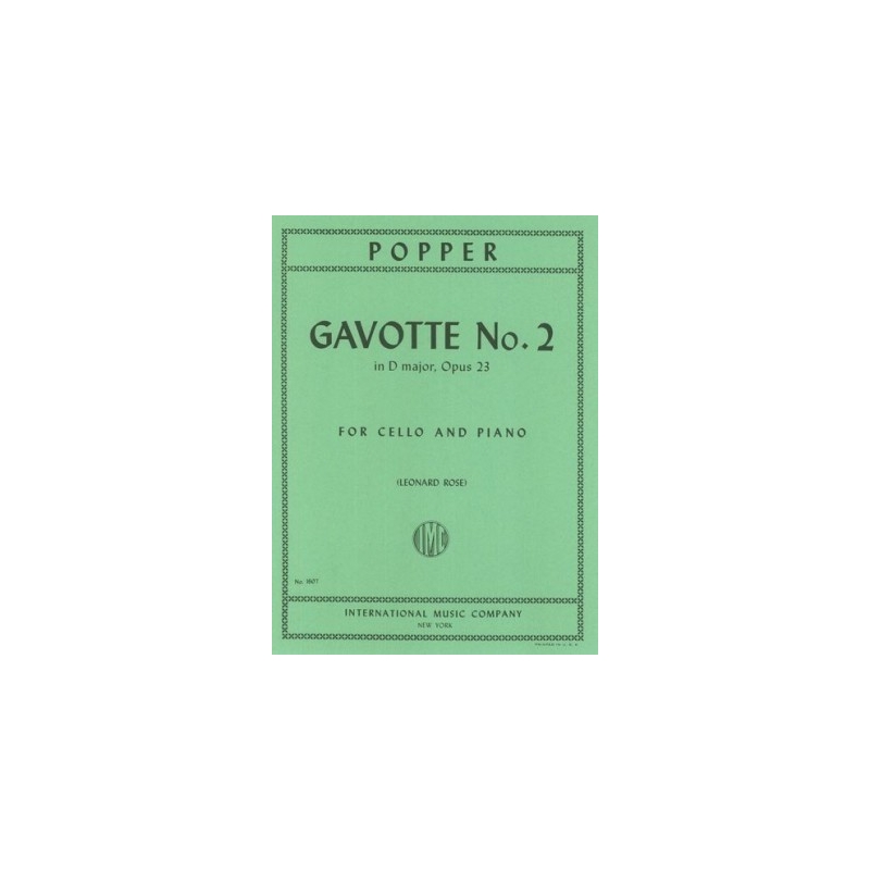 Popper, David - Gavotte No.2, Op.23 for Cello and Piano