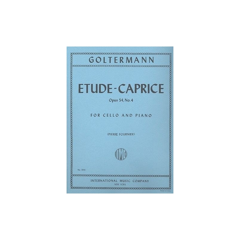 Goltermann, George - Etude-Caprice op. 54 no. 4 for Cello and Piano