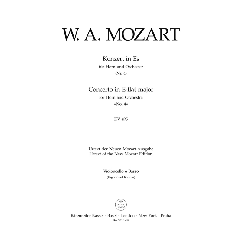 Concerto for Horn No. 4 in E-flat (K.495) Cello/Double Bass - Wolfgang Amadeus Mozart