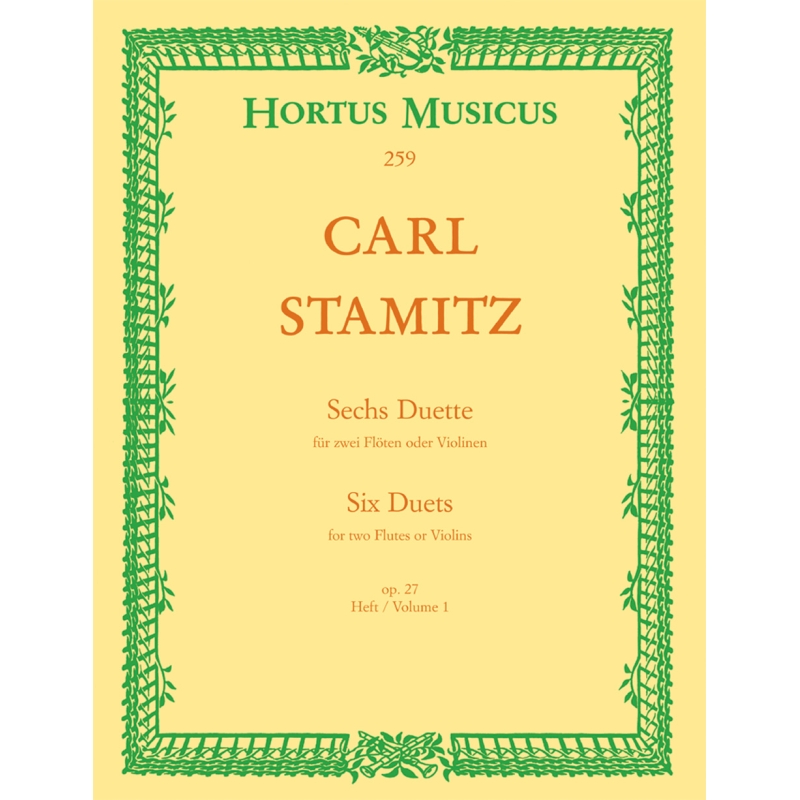 Six Duets, Op.27, Vol 1: Nos 1 - 3 - Carl Stamitz