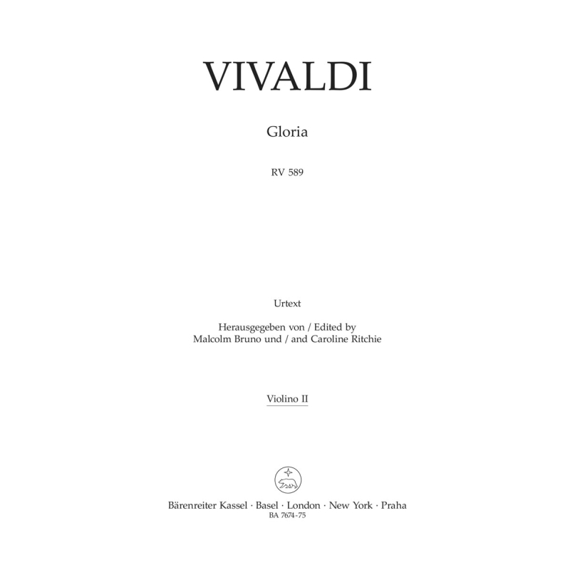 Gloria in D RV 589 Violin II - Antonio Vivaldi / Antonio Vivaldi