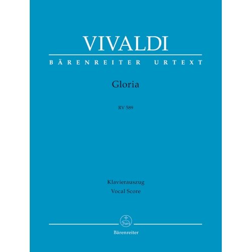 Gloria in D RV 589 Vocal Score - Antonio Vivaldi