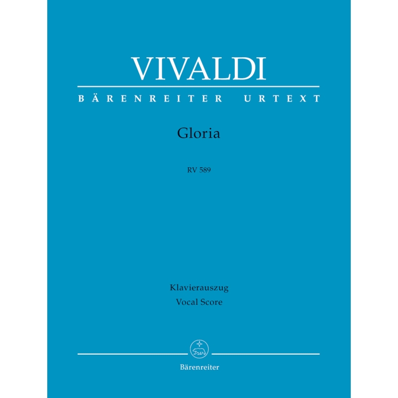 Gloria in D RV 589 Vocal Score - Antonio Vivaldi