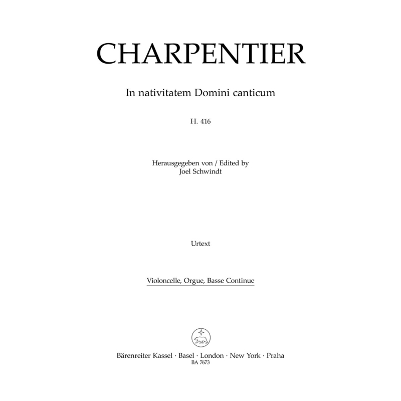 In nativitatem Domini canticum H 416 Cello/Bass - Marc-Antoine Charpentier
