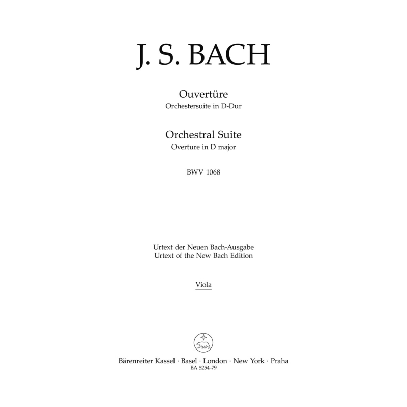 Overture (Suite) No. 3 in D major (BWV 1068) Viola - Johann Sebastian Bach