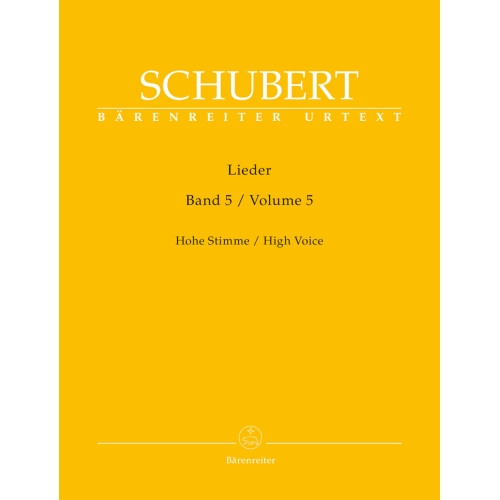 Lieder, Volume 5, High Voice and Piano - Franz Schubert