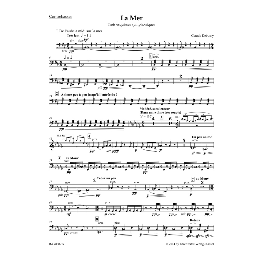 La Mer Double Bass - Claude Debussy
