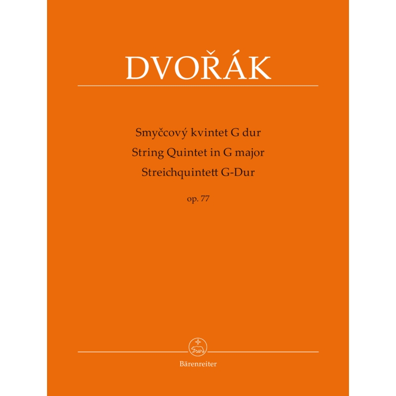 String Quintet in G major Op.77 Parts - Antonín Dvorák