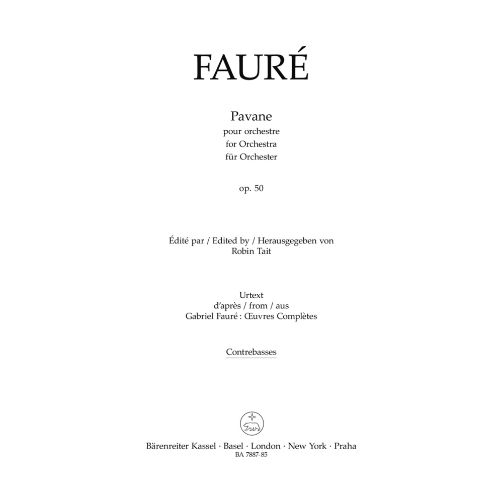 Pavane Op.50 Double Bass - Gabriel Fauré