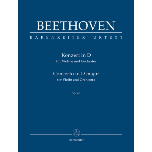 Concerto for Violin in D major Op. 61 Study Score - Ludwig van Beethoven