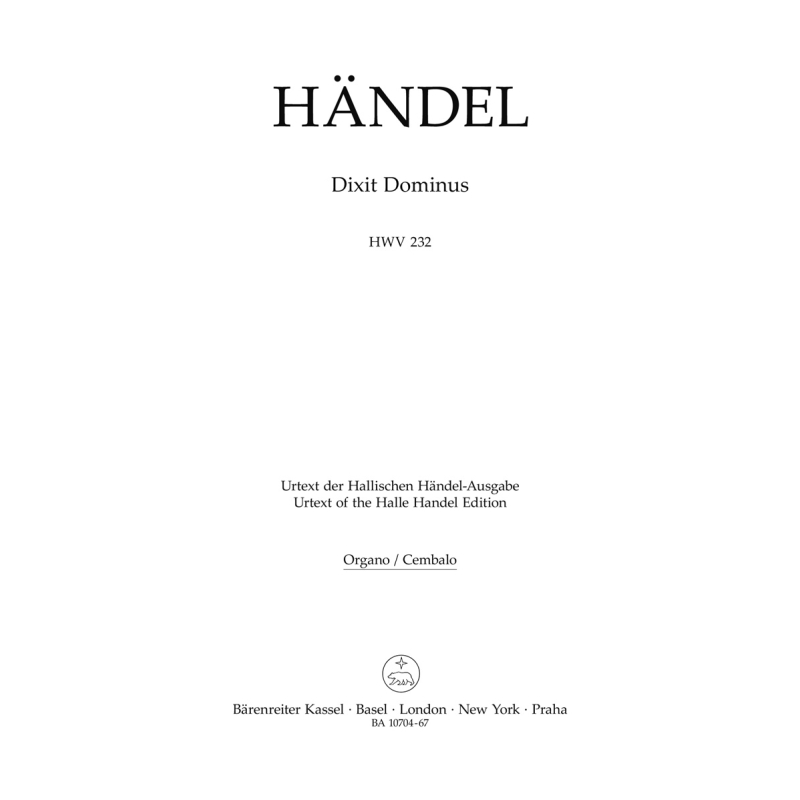 Dixit Dominus HWV 232 Organ - George Frideric Handel
