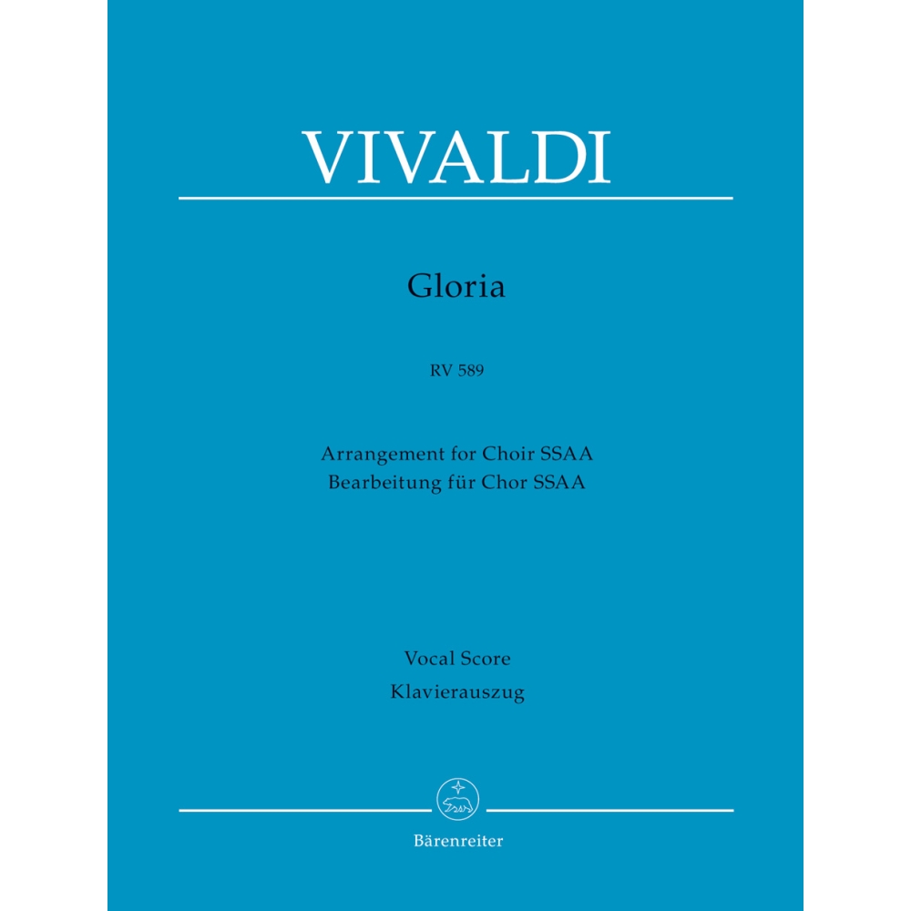 Gloria in D major RV 589 (Arrangement for female choir SSAA) Vocal Score - Antonio Vivaldi