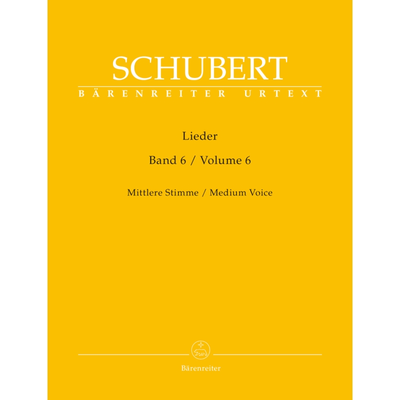 Lieder, Volume 6, Medium Voice & Piano - Franz Schubert
