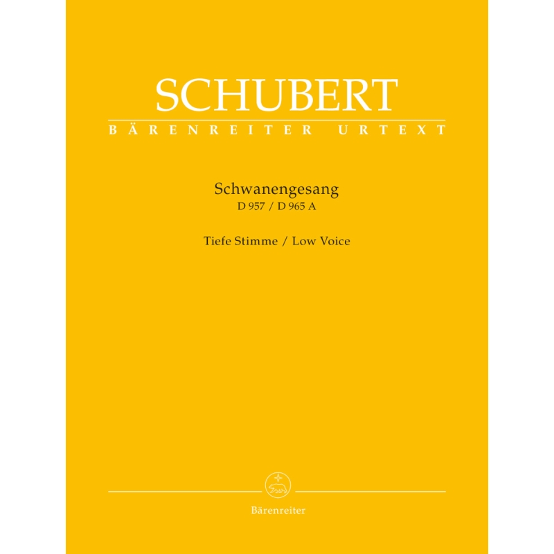 Schwanengesang Low Voice & Piano - Franz Schubert
